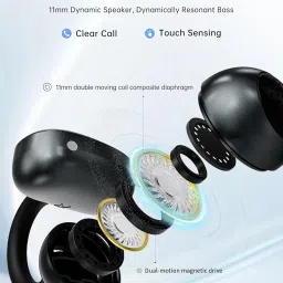 inscamera Open Ear Earbuds, Clip-On Earbuds Wireless Bluetooth, Ear Clip Bluetooth Headphones, Lightweight Comfort, Ergonomic Secure Fit for Small Ears, Ultra Open Audio, Waterproof, 40H Playtime image 4