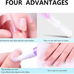 NAIL ART Cuticle Oil Pen for Nails, 3Pcs Nail Oil Pen Cuticle Revitalizer Oil Pen with Soft Brush,Cuticle Oil to Prevent Nail Cracking and Dry (MULTICOLOR) image 3