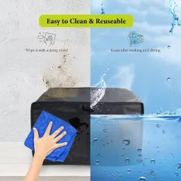 Printer Dust Cover Compatible for HP LaserJet 1020 Plus,Premium Nylon, Water-Resistant, Durable, Anti-Static Protection for Home & Office Printers (Dorca)- Black image 2