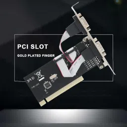 Madhabi PCI Serial Card – Dual 9-Pin RS232 DB9 COM Port Expansion Adapter for Desktop PC, High-Speed PCI Slot Controller for Windows XP/7/8/10/11, Industrial and Peripheral Device Connectivity image 1