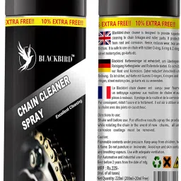BLACKBIRD Bike Care Kit. 1Pcs - Chain Lube 220ml, Chain Cleaner 220ml, De-Rust 120ml, All in One Polish 200ml, Chain Cleaning Brush and 2 Pc Microfiber Cloth image 1