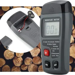 Thermomate Wood Moisture Meter Two Pins Wood Moisture Detector Paper Humidity Tester for Wood Building Material Firewood Moisture Meter Walls Paper Floor image 5