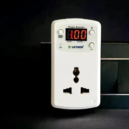 LEYDEN® TM-PLG 6A, 220-230 VAC, Timer Plug Socket For Automatic Off, Over Charge Protection Safety of Device Like Laptop, Mobile, E Bike, Etc {White} image 4