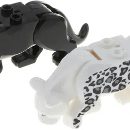 CALANDIS Children PVC Animal Leopard Building Blocks Toy Gray White | Other Toys image 3