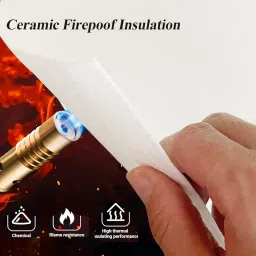 Ceramic Fiber Paper for Kiln Stove Furnace Glass Fusing, 24" x 33" x 0.08" Thick High Temperature Insulation Gasket or Liner, Easy to Cut / White-3 Pcs image 4