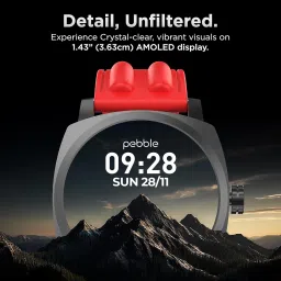 Pebble Newly Launched Endure 2 1.43” AMOLED Display Smartwatch with Always-On Display, Bluetooth Calling, Heart Rate & SpO2 Monitoring, Rugged Build, Multiple Sports Modes, DIY Watch Faces (Red) image 3