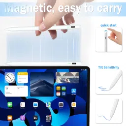 Stylus Pen for iPad, 15 mins Fast Charging Apple iPad Pencil with Palm Rejection, Tilt Sensitivity, Work for 2018-23 iPad Air 3/4/5, iPad Mini 5/6, iPad 6/7/8/9/10, iPad Pro 11" and 12.9" (White) image 2