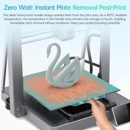 BIQU Cryogrip Pro Glacier Panda Build Plate 310x315MM for K1 Max/Ender-3 V3 Plus/S1 Plus 3D Printer image 2