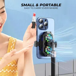 WRADER SL22 Semiconductor Radiator Mobile Phone Heating Cooling Fan Ergonomic Cooling Pad (Pack of 1, Black, ABS Body) image 3