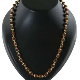 Hdbg Rudraksha Mala 108 Beads Original Gold Capped Mahadev Rudraksha Mala रुद्राक्ष माला 108 ओरिजनल छोटा दाना Rudrak Sha Mala for Jaap 5Mm रुद्राक्ष की माला गले में पहनने के लिए महादेव जी की for All image 2