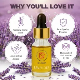 Aarti Lavender Fragrance Oil | 15 ml | Aroma Oil for Home Fragrance | Best for Aromatherapy | Helps in Meditation | Used in Diffusers, Candles, Air Fresheners, Soaps image 5