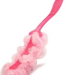 THINGS4BETTER Premium Body Back Scrubber Brush with Bristles and Loofah, Shower Brush, Body Cleaner Exfoliating Scrubbers, Bath Massage Cleaning Brush With Long Handle, Double Sided Bath Brush image 3