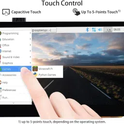 Waveshare 4.3 inch DSI LCD Display for Raspberry Pi 4B/3B+/3A+/3B/2B/B+/A+/Compute Module 3+/3/4, 800×480 Touchscreen Capacitive IPS Screen Monitor, Support Raspbian/Ubuntu/Kali /WIN10 IoT/Retropie image 1