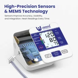Digital Blood Pressure Monitor with High-Precision MEMS Technology, LCD Display, USB-C Port, 2-User Memory, WHO Indicator, Pulse Rate Monitor, Backlit Display image 1