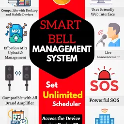 Smart Bell Management System + Web Based Application + Single or Interval Session +Unlimited Tone Upload + Unlimited Schedule Creation and Manage + Live Announcement + SOS Active + Manual Playback image 5
