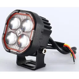 ELTRON TURBO Imported 3 Months Warranty 4 Led 12-24V 110W DC Power Fog Light Waterproof Universal Fit For All Bikes,Scooties,Cars (Pack of 2, Yellow, White, Flashing Reflection, Devil Light, Switch) image 3