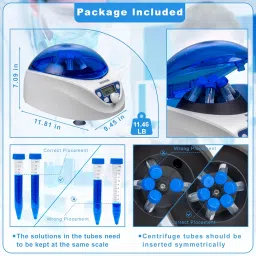 CryoKing Benchtop Centrifuge, 300-5000 RPM Low-Speed Microcentrifuge, Max. 2600xg RCF, LCD Digital Centrifuges, Laboratory Centrifuges with Brushless DC Motor image 5