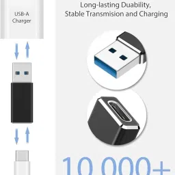 DF Type C to USB Small-3 Type C Female to USB Male Adapter Connector Converter Works with Laptops,Chargers Compatible for Phone, Airpods, iPad, Samsung Galaxy,(Pack of 3) image 4