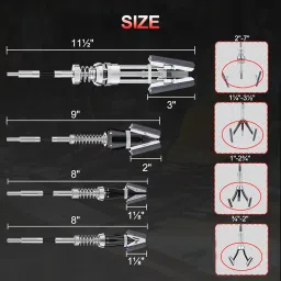 Cylinder Hone Tool Set - Adjustable Honing Tool, Engine Cylinder Cylinder Hone Tool with 1-1/8", 3", 4" Replacement Honing Stones & Storage Box, for 3/4" to 7" Cylinders image 3