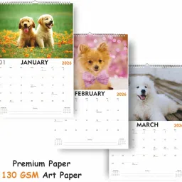 2026 Wall Calendar with Pet Photography, 12-Month Monthly Planner image 2
