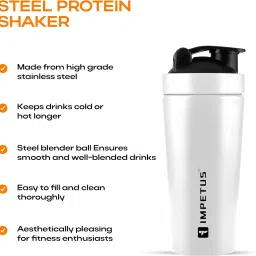 IMPETUS Stainless Steel Protein Shaker for Gym 750ml, Shaker for Gym, Protein Shaker Bottle, Sipper, Gym Bottle, Shaker Bottles, Gym Accessories for Men Workout, Protein Shaker, Gym Shaker Bottle image 5