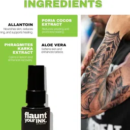 Flaunt Your Ink Tattoo Care Gel for Fresh Tattoos | Non-Greasy Soothing Formula with Aloe Vera & Allantoin | Supports Skin Recovery, Reduces Swelling, Itching & Redness | Petroleum-Free | 50ml image 2