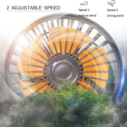 AutoBizarre 12V Electric Car Cooling Fan 360° Rotatable Triple Heads High Air Circulator Fan Manual Rotation 2 Speed for All Cars image 3