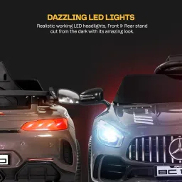 BAYBEE Spyder Pro Battery Operated Car for Kids, Baby Rechargeable Big Battery Ride on Toy Kid Car with Music & Light | Electric Car for Kids to Drive 2 to 6 Years Boy Girl (Spyder ASH) image 2