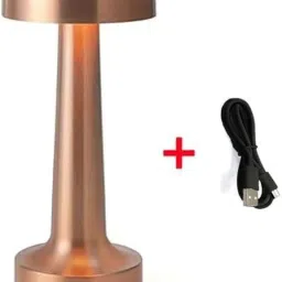 lamp Wireless LED Touch Table Lamp Light with 3 Color Step Less Dimming by Touch - Chic Indoor and Outdoor Table Lamp with Stylish Rounded Design for Home, Restaurant and More image 3