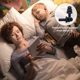 james international Silicone Earplugs Noise Reduction Hearing Protection, Reusable Soft Ear Plugs for Sleeping, Swimming, Snoring, Air Travel, Concerts, Construction Work and Motor Sports Racing (1 Pair) Black image 4