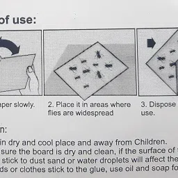 Spicado Traders Fly Trap for Home Glue House, Sticky Stick Paper Sticker Paper/Sticky Traps for Flies Chemical Free Insect Catcher Pads Insects, Whiteflies, Aphids, Leaf Minor, Thriphs (Pack of 5) image 3