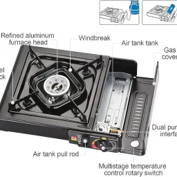 Portable Camping Stove With CarryIng Case | 2 IN Portable Camping Stove | Gas Powerd Single Burn Stove For Outdoor, Camping, Hiking, Traking By Astrophile (AS5) image 4