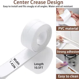 toilet caulk tape caulk tape around toilet base caulk tape self adhesive waterproof caulk tape traditional replacement caulk tape bathroom tub protector image 3