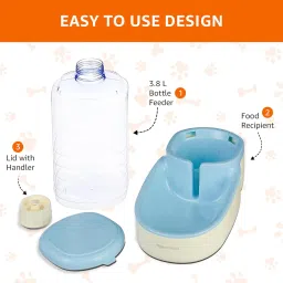 Amazon Basics Automatic Gravity Water Dispenser | Non-Toxic Plastic Material | Pet Water Dispenser for Dogs, Cats, Puppies & Kittens (White) image 5