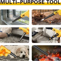 Leaf Blower Cordless with Battery and Charger, Battery Powered Electric Leaf Blower, 2-in-1 Portable Mini Leaf Blower &Vacuum for Lawn Care, Dust/Snow Blowing image 3