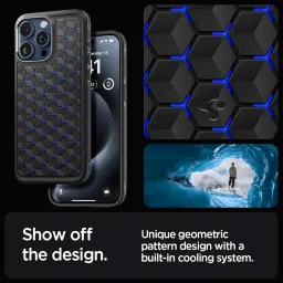 Spigen Cryo Armor Back Cover Case Compatible with iPhone 15 Pro Max (TPU + Poly Carbonate | Cryo Blue) image 4