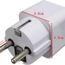 WOWSOME Set of 2 Adapter for India UK US AU to EU European 2 Pin Power Socket Plug Converter Suitable for South Korea, France, Germany, Russia image 4