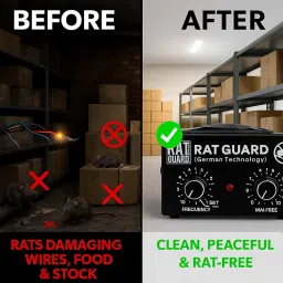 Rat Repellent Ultrasound Pest Control Device - Indoor and Outdoor Rodent Deterrent for Mice and Rats - Safe, Non-Toxic, Eco-Friendly Plug-in Solution for Advanced Pest Control and Rodent Deterrence image 4