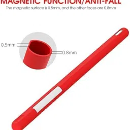 OJOS Silicone Sleeve Compatible with Apple Pencil Case 2nd Generation Silicone Case Sleeve Cover Holder Grip Skin + 2 Nib Covers Tip Cap Pouch Protective Case, Black image 3