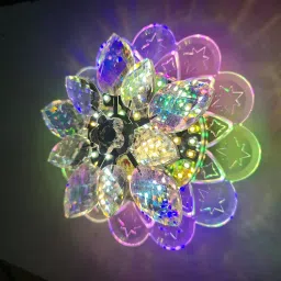 LED Fancy Light for Ceiling with Rotate and (WARMWHITE & Multi Colour) 4IN1 Colour Mode/Round Model with Rotating (Bohemian) image 2