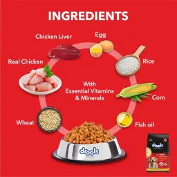 Drools Puppy Dry Dog Food, Chicken and Egg Flavor 1.2Kg Pack image 2