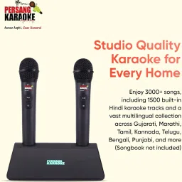 Persang Karaoke Symphony+ Premium Android Karaoke System with 3000+ Built in Songs, Dual Mic, Voice & Vocal Recording, Voice Search, Scoring (3000+ Songs + 1810 Speaker Combo) image 1