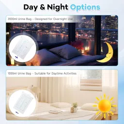 SHKAYTO 1Pack, Urine Collection Bag Reusable Wearable Silicone Urine Drainage Device with 2 Bag (1000ml/2000ml) Systems, Adjustable Cotton Pants, Elderly Men. image 4