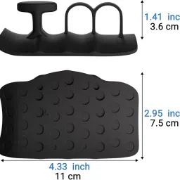 2 Pack Gym Grips Weight Lifting Grips, Ergonomics Workout Rubber Fingerless Anti-Slip Rypt Grip Hand Protector Gloves for Exercise, Weight Lifting, Dumbbell image 4