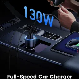 UGREEN 130W Laptop USB C Car Charger Fast Charging, 3 Ports Cigarette Lighter Adapter, PD3.0/QC4.0/PPS 45W, LED Light, Compatible with MacBook, iPad, iPhone 16 Pro Max, Galaxy S24 Ultra, Black image 2