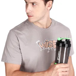 Gym Shaker Bottle, Shakers for Protein Shake 500 Ml with 2 Storage Compartment Gym protein shaker for workout (Pack of 1, Black) image 5