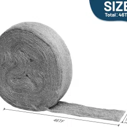 Steel Wool - Stainless Steel Wool Fill Fabric Roll, Gap Blocker, Barrier, Vents for Garden, House, Garage, Siding (46 FT) image 1