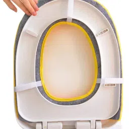 ZURATO Toilet Seat Cover Pads, Soft Thicker Warmer Washable Toilet Seat Cushion Mat Winter, Toilet Seat Lid Cover Pads (Multi Design & Colour, Medium Size: 43 x 36cm) image 2