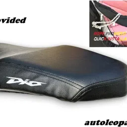 DIO 110 cc scooty seat Cover,Dual Black Colour,watr Proof,6 mm Cushion Foam,Rope provided pu Leather image 4