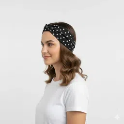 topibaaz Boho Headband (Pack of 2) High Elasticity Cloth Hair Bands for Gym Travel or Running Non Slip Stylish Bandanas (365) image 3